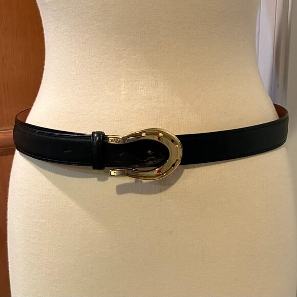 NWOT New Ralph LAUREN Horseshoe Equestrian Belt Size M main image 4